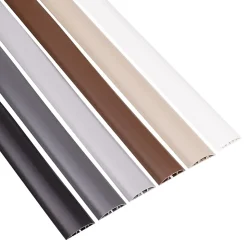 Bande de câble en PVC 10x80mm, 2m, cache-câble, semi-circulaire, gris foncé