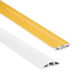 Bande de câble en PVC 10x60mm, 2m Auto-Adhésive, cache-câble, semi-circulaire, blanc