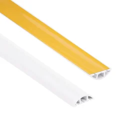 Bande de câble en PVC 10x60mm, 2m Auto-Adhésive, cache-câble, semi-circulaire, blanc