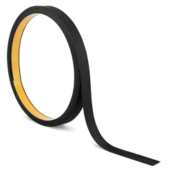 Bande plate en PVC 40 mm, lame décorative, bande de finition en PVC auto,adhésive, noir, 10 m