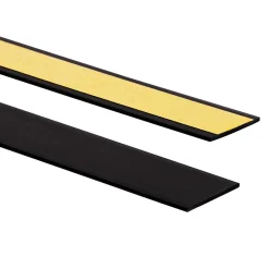 Bande plate en PVC 40 mm, lame décorative, bande de finition en PVC auto,adhésive, noir, 10 m