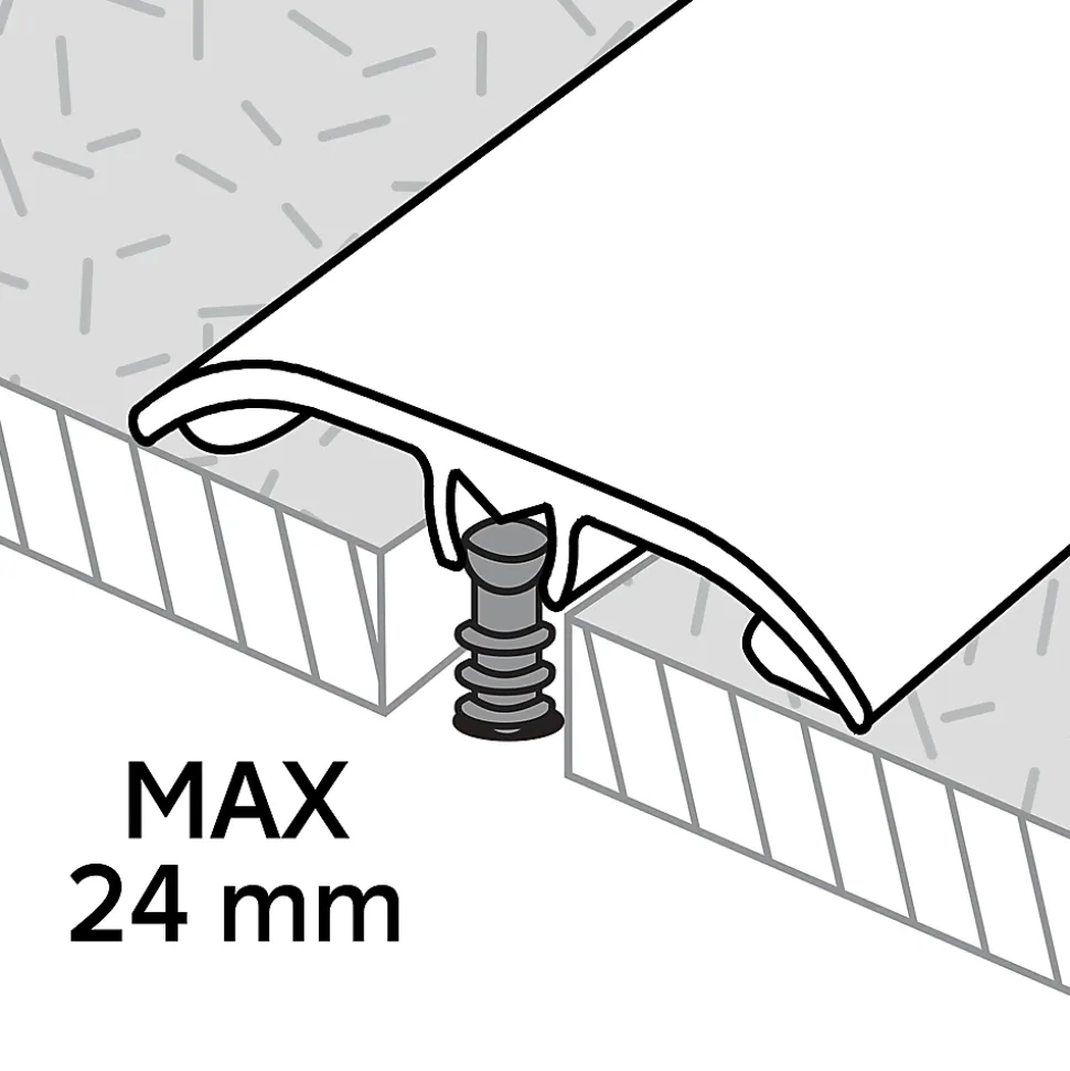 Barre de seuil en aluminium auto-adhésif, effet chêne blond GoodHome, décor 225, L.930 x l.37 mm