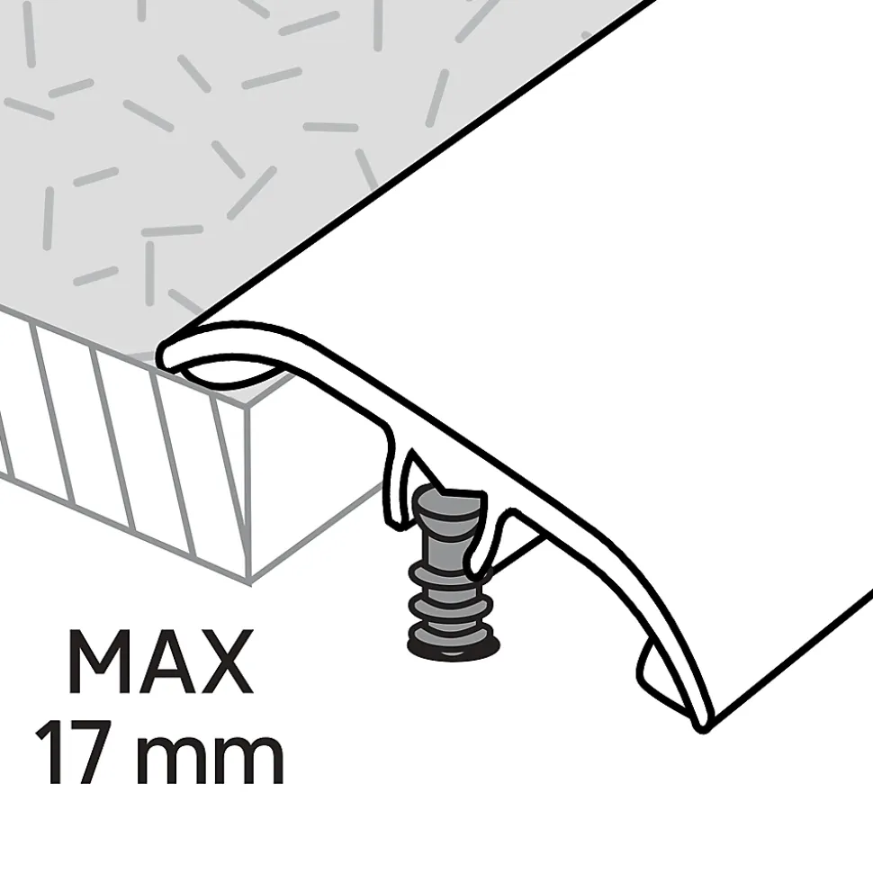 Barre de seuil en aluminium auto-adhésif, effet chêne blond GoodHome, décor 225, L.930 x l.37 mm