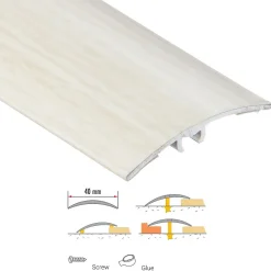 Barre de seuil en aluminium Blanc 40 X 1800 mm