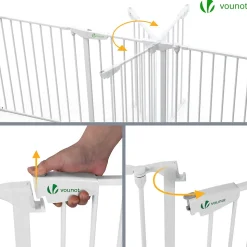Barriere de securite cheminee pliable 3.75M 6 panneaux blanc VOUNOT