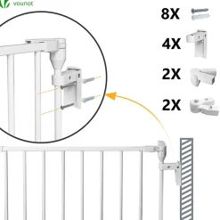Barriere de securite cheminee pliable 3.75M 6 panneaux blanc VOUNOT