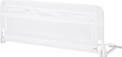 Barriere de Securite Enfant 100 cm, Barrière de Lit Bébé Rabattable avec Cadre en Métal, Housse Amovible, Gris