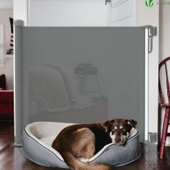 Barriere de securite retractable 180cm gris VOUNOT