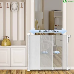 Barriere de securite retractable 180cm blanc VOUNOT