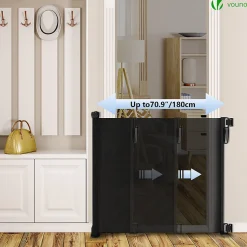 Barriere de securite retractable 180cm noir VOUNOT