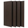 Beethoven - Lot de 4 panneaux acoustiques à lattes en bois 150x60 cm, marron foncé