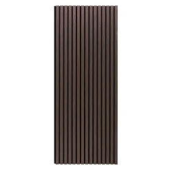 Beethoven - Lot de 4 panneaux acoustiques à lattes en bois 150x60 cm, marron foncé
