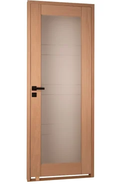 Bloc porte 1 Vitrage CASSIOPEIA bois chêne européen 2040 x 830 Gauche