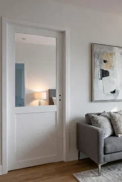 Bloc Porte Atelier Blanc Sans Meneau H204 X L73 Côte Tableau P.gauche Gd Menuiseries