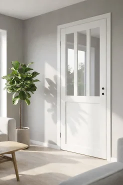 Bloc Porte Atelier Blanc H204 X L73 Côte Tableau P.droite Gd Menuiseries