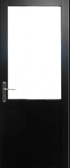 Bloc Porte Atelier Noir Sans Meneau H204 X L73 Côte Tableau P.droite Gd Menuiseries