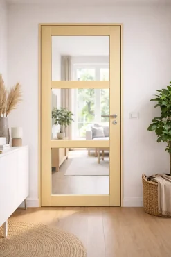 Bloc Porte Ayous Vitrage Transparent H204 X L73 Côte Tableau P.gauche, Poignee Pomerol Gd Menuiseries