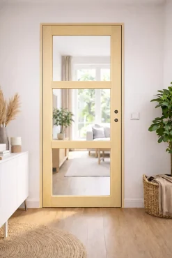 Bloc Porte Ayous Vitrage Transparent H204 X L73 Côte Tableau P.gauche Gd Menuiseries