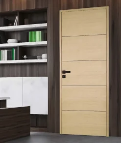 Bloc porte bois isoplane ANTLIA3 830 droit plaqué frêne blanc européen