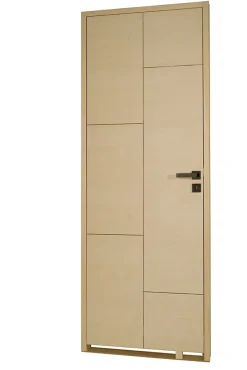 Bloc porte bois isoplane ANTLIA1 830 gauche plaqué frêne blanc européen