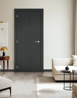 Bloc Porte Grey Oak H204 X L93 Côte Tableau P.droite Gd Menuiseries