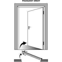 Bloc Porte Lacdor Blanc Ral9010 H204 X L73 Côte Tableau P.droite Gd Menuiseries