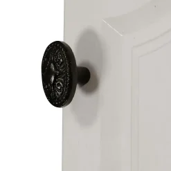 Bouton de porte double ovale noir l.35 x H. 58mm