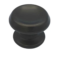 Bouton tirant de porte fixe D60 mm en aluminium Marron foncé - breveté
