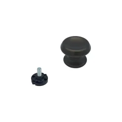 Bouton tirant de porte fixe D60 mm en aluminium Marron foncé - breveté