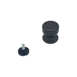 Bouton tirant de porte fixe D50 mm en aluminium Marron foncé - breveté - lot de 6 boutons