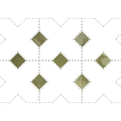 Cabochon sol / mur brillant 3,4x3,4 cm Taco KASBAH VERD
