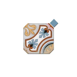 Cabochon sol / mur uni bleu 4x4 cm VODEVIL TACO DOME NUBE (vendu par boite de 100 pièces)