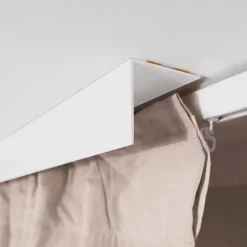 Cache de tringle à rideau  PVC 35x35mm, 2m, installation de la bande lumineuse LED, blanc