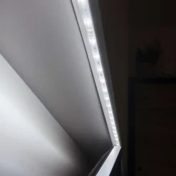 Cache de tringle à rideau  PVC 35x35mm, 2m, installation de la bande lumineuse LED, blanc