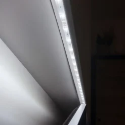 Cache de tringle à rideau  PVC 30x30mm, 2m, installation de la bande lumineuse LED, blanc
