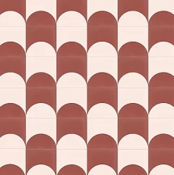 Carreaux de ciment véritable - Duo Dune - Marron & Ecru- 20x20 - HENDAYA
