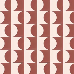 Carreaux de ciment véritable - Duo Dune - Marron & Ecru- 20x20 - HENDAYA