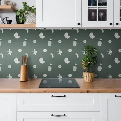 Carreaux vinyle Tulup 30x30 cm Ananas et banane 9 pcs