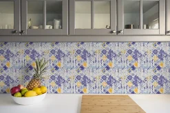 Carreaux vinyle Tulup 30x30 cm Azulejos vintage 9 pcs