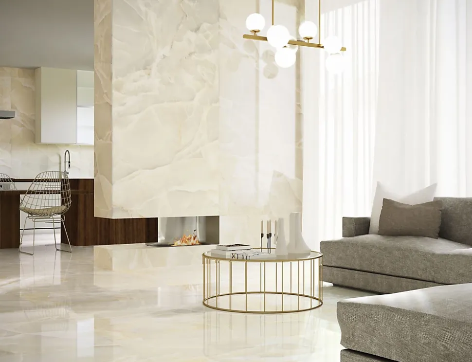 Carrelage Aspect marbre Colorado beige poli 60x120 cm