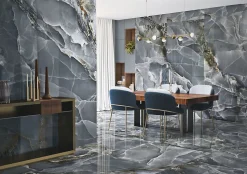 Carrelage Aspect marbre Colorado bleu poli 60x120 cm