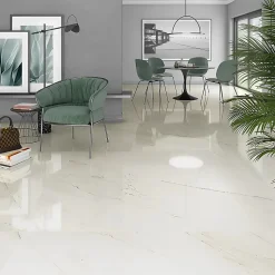 Carrelage Aspect marbre Marbella blanc nagoya 80x80 cm