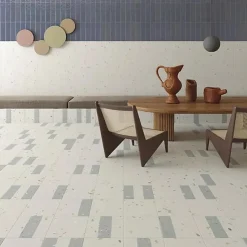 Carrelage Aspect terrazzo Aroma bleu grain 20x20 cm