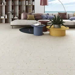 Carrelage Aspect terrazzo Aroma blanc 20x20 cm