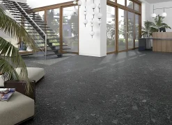 Carrelage Aspect terrazzo Straci noir poli 79.5x79.5 cm
