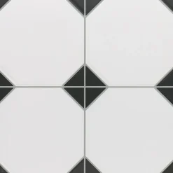 carrelage cabochon CHIC BLACK 33x33cm imitation carreaux ciment