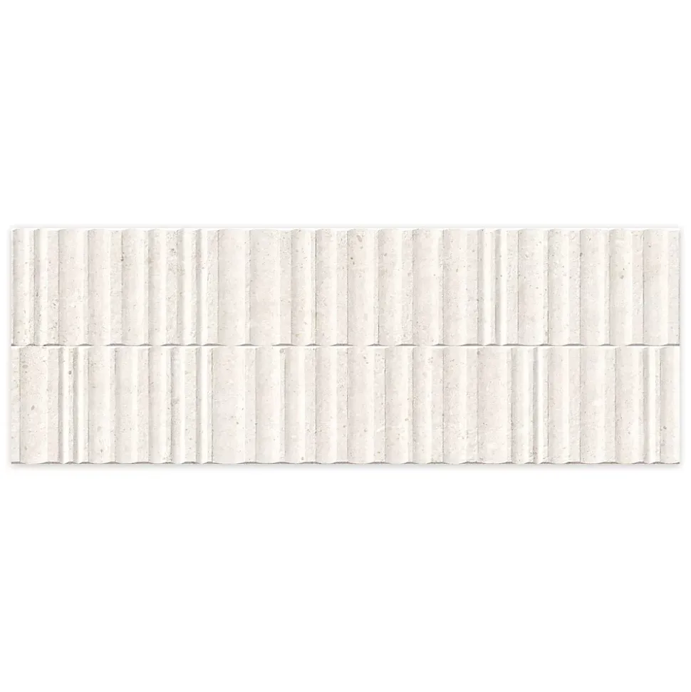 Carrelage effet Béton 3D Beige Estria 100x33,3x0,98 cm Arvelis - Mur intérieur - RO'MA CARRELAGE