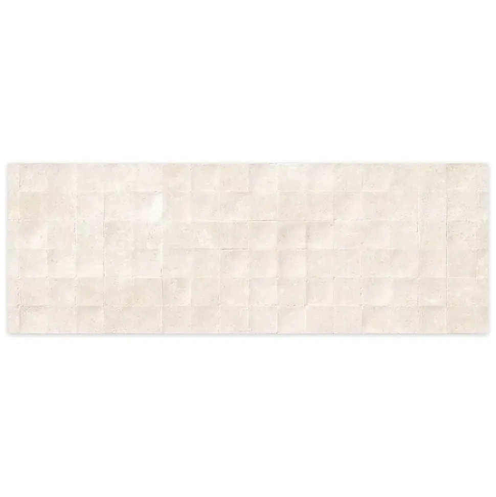 Carrelage effet Béton 3D Beige Lin Cuadro 100x33,3x0,98 cm Montelis - Mur intérieur - RO'MA CARRELAGE