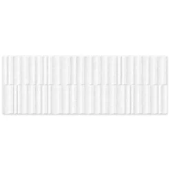 Carrelage effet Béton 3D Blanc Estria 100x33,3x0,98 cm Arvelis - Mur intérieur - RO'MA CARRELAGE
