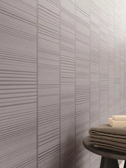 Carrelage effet Béton 3D Gris Taupe Cadenza 120x50x0,85 cm Mat Cortivo - Mur intérieur (vendu par carton de 1,8 m²) - RO'MA CARREL
